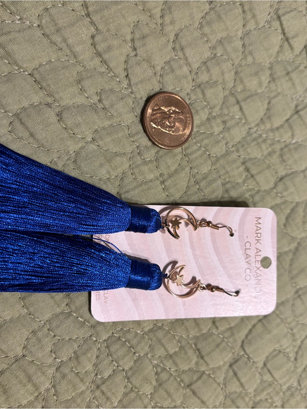 Fun blue moon earrings